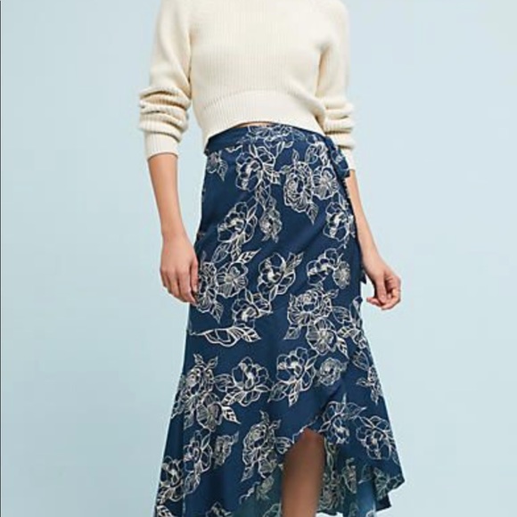 Anthropologie Dresses & Skirts - Anthropologie floral wrap skirt